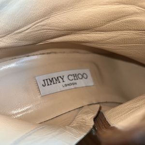Tan Heeled JIMMY CHOO ankle boots
